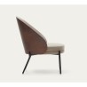 Light Brown Chenille Armchair with Black Metal Legs by Amy VeryForma
