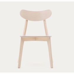 Lot de 4 Chaises en bois massif clair et piètements bois Fina VeryForma