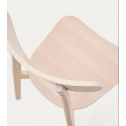 Set of 4 Light solid wood chairs with Fina VeryForma wooden legs