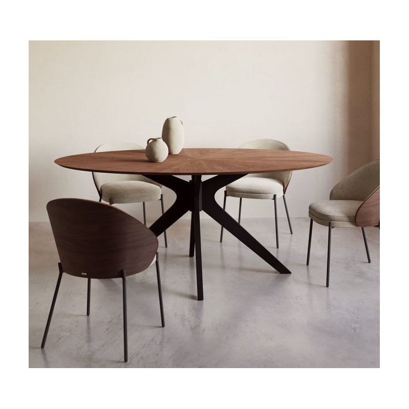 Tavolo Rotondo Allungabile 90 a 170x90 Bianco e Quio VeryForma Faggio