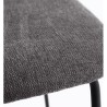 Set of 4 Linda VeryForma Dark Grey Metal Chairs and Chenille Cushion