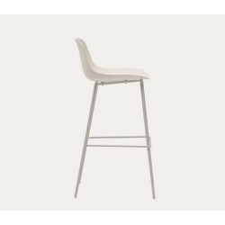 Lot de 4 Tabourets Hauts beige et métal beige Tea VeryForma