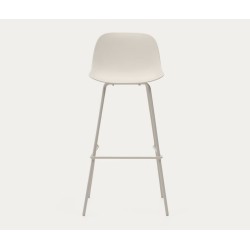 Lot de 4 Tabourets Hauts beige et métal beige Tea VeryForma