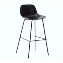 Set of 4 Black and Black Metal Top Stools Tea VeryForma