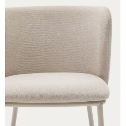 Set of 2 Elia VeryForma Beige Fabric and Metal Chairs