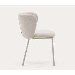 Lot de 2 Chaises Tissus et métal beige Elia VeryForma