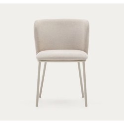 Set of 2 Elia VeryForma Beige Fabric and Metal Chairs