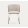 Set de 2 sillas Elia VeryForma Beige de tela y metal