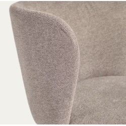 Set of 2 Elia VeryForma Light Brown and Black Metal Fabric Chairs