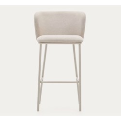 Conjunto de 2 Bancos Altos de Metal Branco e Preto Elia VeryForma