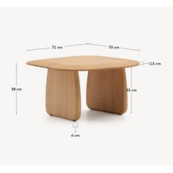 Table Basse en bois de chêne finition naturelle Pita VeryForma