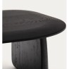 VeryForma Pita Black Finish Oak Wood Coffee Table