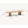 Mesa de centro de madera de roble natural Lounge Pita VeryForma