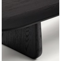 Black Oak Wood Coffee Table Lounge Pita VeryForma