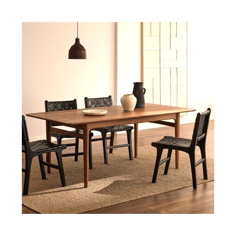 Table Rectangle Extensible 200 à 260x100 bois noyer Ela VeryForma