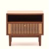 Mesa de cabeceira de madeira e gaveta de corda 51x45 Ela VeryForma