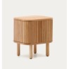 Mesa-de-cabeceira de madeira natural 50x55 Leni VeryForma