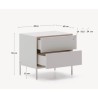 Natural Wood Bedside Table 50x55 Leni VeryForma