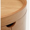 Mesita de noche madera redonda fresno 55 Ovia VeryForma