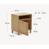 Mesa de Cabeceira e Armazenamento em Madeira de Freixo 53x62 Bay VeryForma