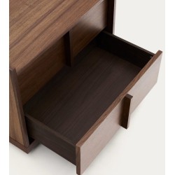 Comodino in legno di noce finitura scura 60x59 Noxi VeryForma