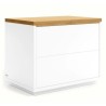 Comodino in legno di rovere laccato bianco 53x44 Bali VeryForma