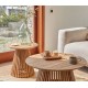 Natural teak wood side table Jet 50 cm VeryForma