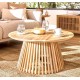 Natural teak wood side table Jet 50 cm VeryForma