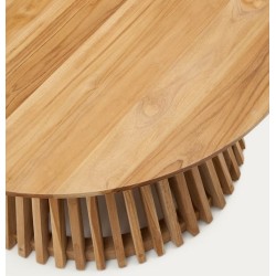 Mesa auxiliar de madera de teca natural Jet 50 cm VeryForma