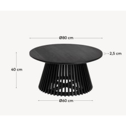 Mesita de Madera Mindy Black Jet 80cm VeryForma