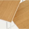 Set de 2 mesas nido auxiliares de madera y metal blanco Ana VeryForma
