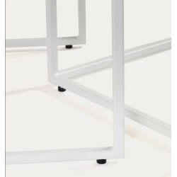 Set de 2 mesas nido auxiliares de madera y metal blanco Ana VeryForma