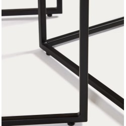 Set of 2 Ana VeryForma Walnut and Metal Nesting Tables