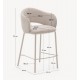 Set of 2 Aina VeryForma Beige and Metal High Stools