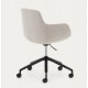 Beige and aluminium office chair with matt black finish Tisia VeryForma