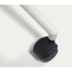 Sedia da ufficio rosa e gambe in acciaio bianco opaco Nara VeryForma