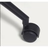 Chaise de bureau gris foncé et pieds acier noir mat Nara VeryForma