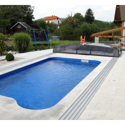 Cobertura de piscina telescópica Abrilios Imperial 6,42X5m de altura média