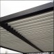 Bioklimatische pergola antraciet aluminium 10,80m2 met gordijn Habrita