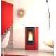 La Nordica Extraflame Dahiana VFS 10 kW Estufa de pellets ventilada rojo burdeos