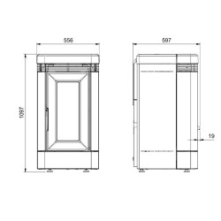 La Nordica Extraflame Lucia 12 kW Stufa a Pellet Ventilata Bordeaux