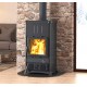 Estufa de leña Nordica Extraflame Fedora 8.3kW Burdeos