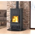 Nordica Extraflame Fedora 8.3kW Estufa de leña de acero negro