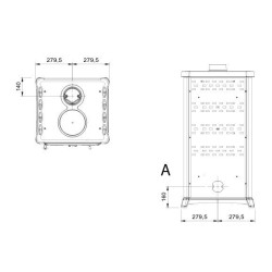 Fogão a lenha Nordica Extraflame Fedora 8.3kW Bordéus