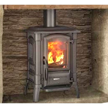 Nordica Extraflame Fedora 8.3kW Fogão a Lenha de Aço Preto