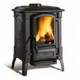 Nordica Extraflame Fedora 8.3kW Estufa de leña de acero negro