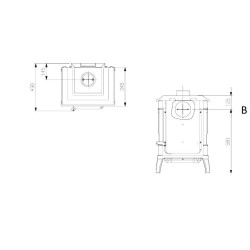 Nordica Extraflame Fedora 8.3kW Steel Wood Stove Black