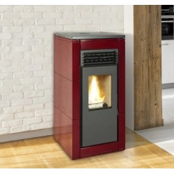 Poêle à Granulés Ferlux Nerea 10 kW rouge Impérial