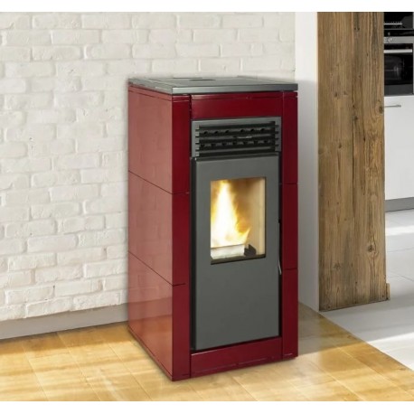 Ferlux Nerea 10 kW Fogão a Pellets Vermelho Imperial