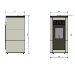 Ferlux Nerea 10 kW Estufa de Pellets Rojo Imperial